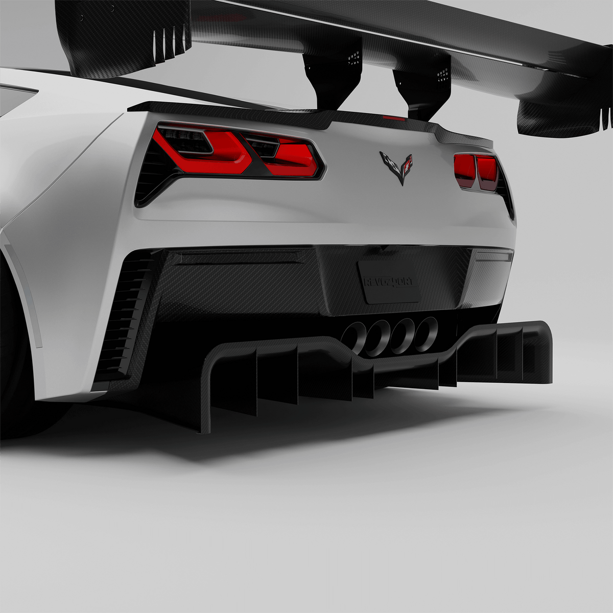 REVOZPORT Chevrolet Corvette C7 Carbon Fibre Rear Diffuser (2014-2019) - Premium Bespoke AutoWorks