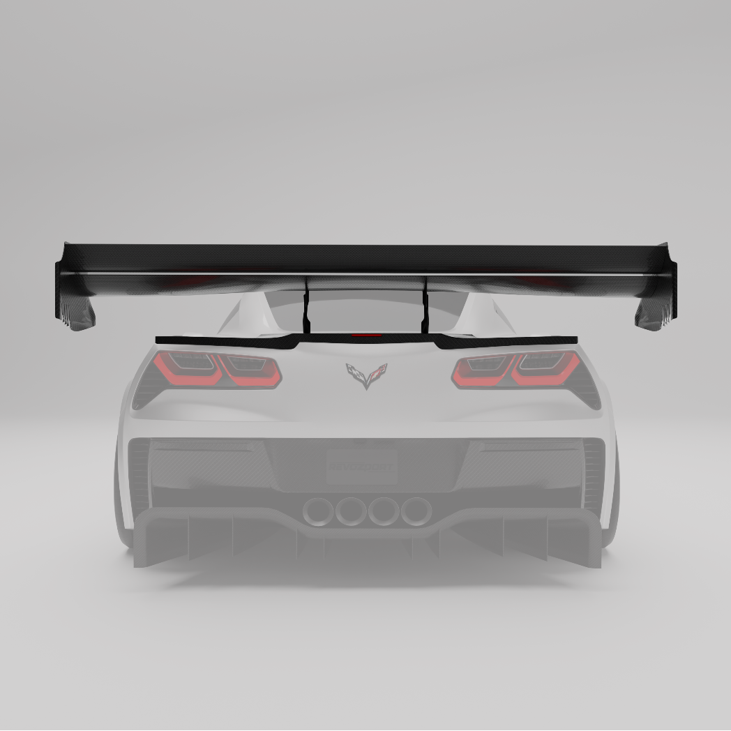 REVOZPORT Chevrolet Corvette C7 Carbon Fibre Rear Wing (2014-2019), image 2 - Premium Bespoke AutoWorks
