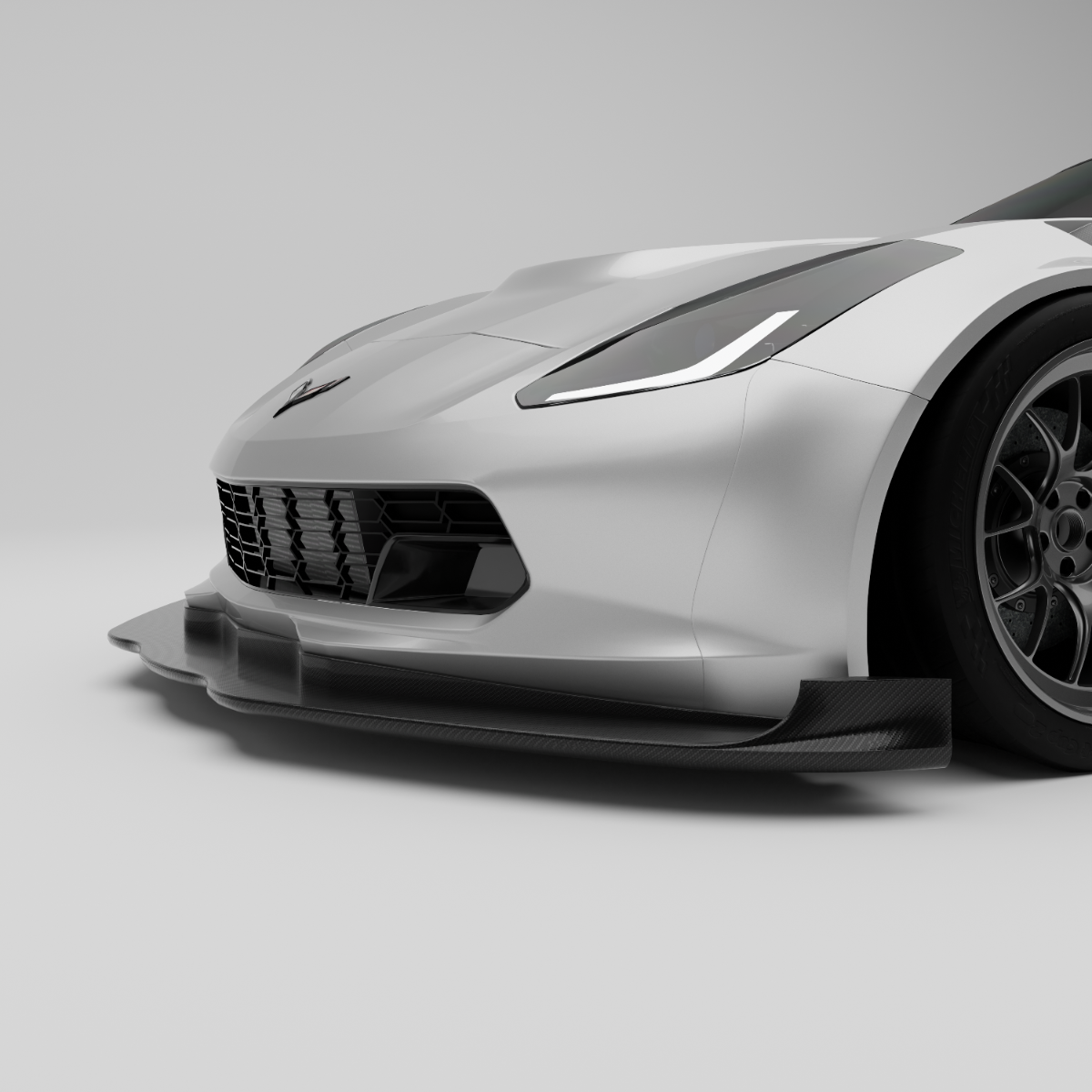 REVOZPORT Chevrolet Corvette C7 Carbon Fibre Splitter and Air Dam (2014-2019), image 3 - Premium Bespoke AutoWorks