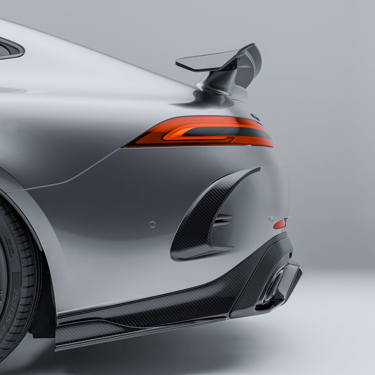 REVOZPORT Mercedes-AMG GT 63 S 4-Door X290 Carbon Fibre Rear Bumper Canards (2019+), image 2 - Premium Bespoke AutoWorks