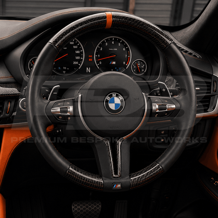 BMW Build Your Own bespoke steering wheel, made and quality checked in the UK