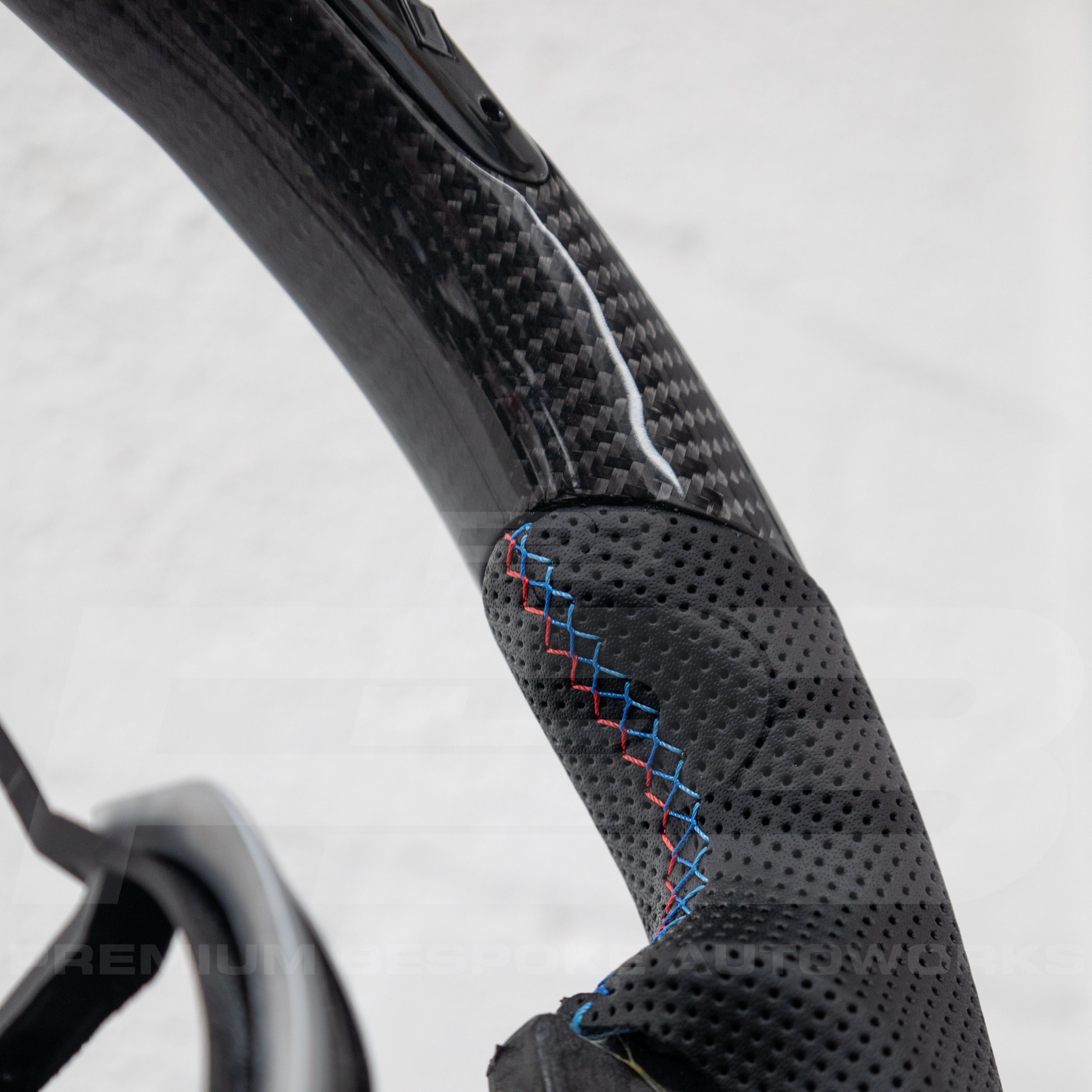 Mercedes AMG Carbon Fibre LED Custom Steering Wheel With Perforated Le